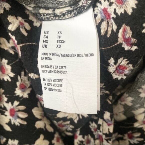 NWT American Eagle Floral Lace Up V-Neck Front Open Back Sleeveless Romper - Picture 12 of 13